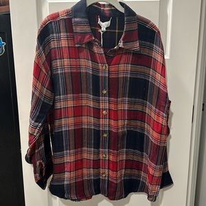 Grace and Lace reversible plaid shirt. Size M.